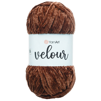 Пряжа YarnArt (ЯрнАрт) Velour / уп.5 мот. по 100 г, 170м, 852 шоколад