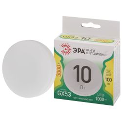Лампа светодиодная ЭРА GREEN LINE LED GX-10W-830-GX53 GL 10Вт таблетка теплый свет GX53 | Лампы cветодиодные Плоские (GX)