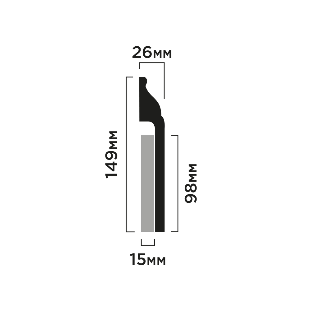 Плинтус B150