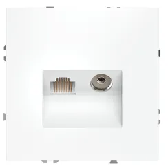 Розетка телевизионная TV+RJ45 кат. 6 Voltum S70 Белый матовый VLS060702