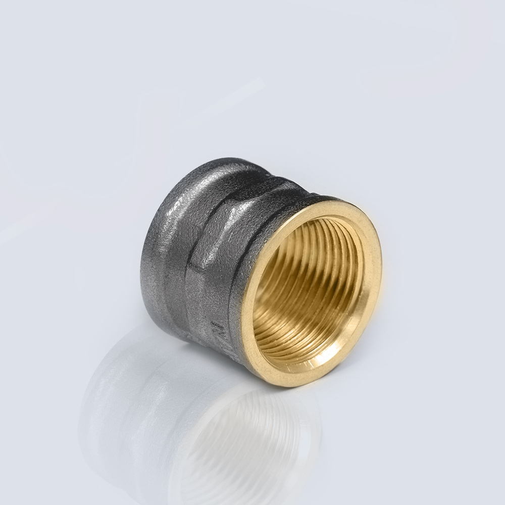 Муфта латунная никелированная внутренняя/внутренняя резьба