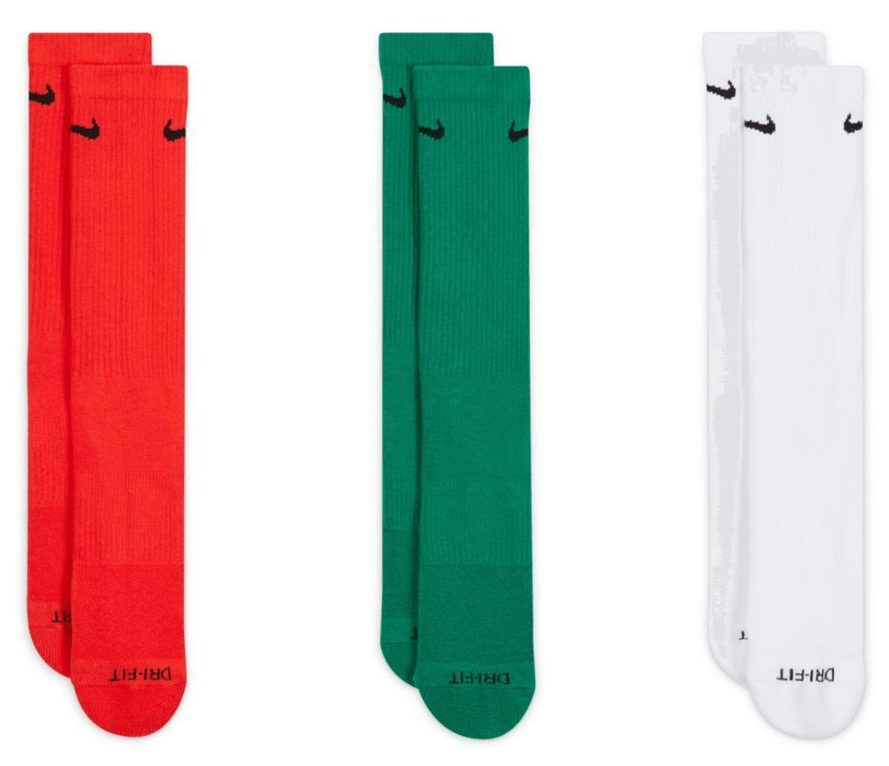 Носки теннисные Nike Everyday Plus Cushioned Training Crew Socks 3P - разноцветный