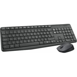 920-007948 Logitech Клавиатура + мышь MK235 GREY USB оригинальная заводская гравировка RU/LAT