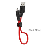 Кабель USB - microUSB HOCO X21+ 0.25m силиконовый Red