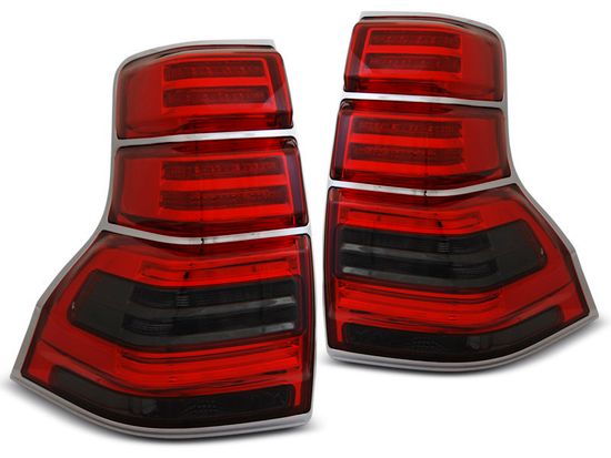 Задние фонари для Toyota Land Cruiser Prdo 150 (09-13) LED Red Smoke