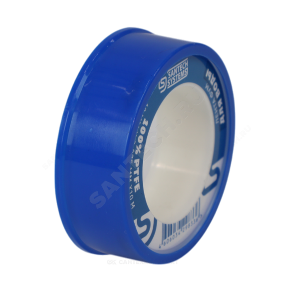 Лента ФУМ PTFE 12ммх0,075ммх10м катушка среда: вода SantechSystems