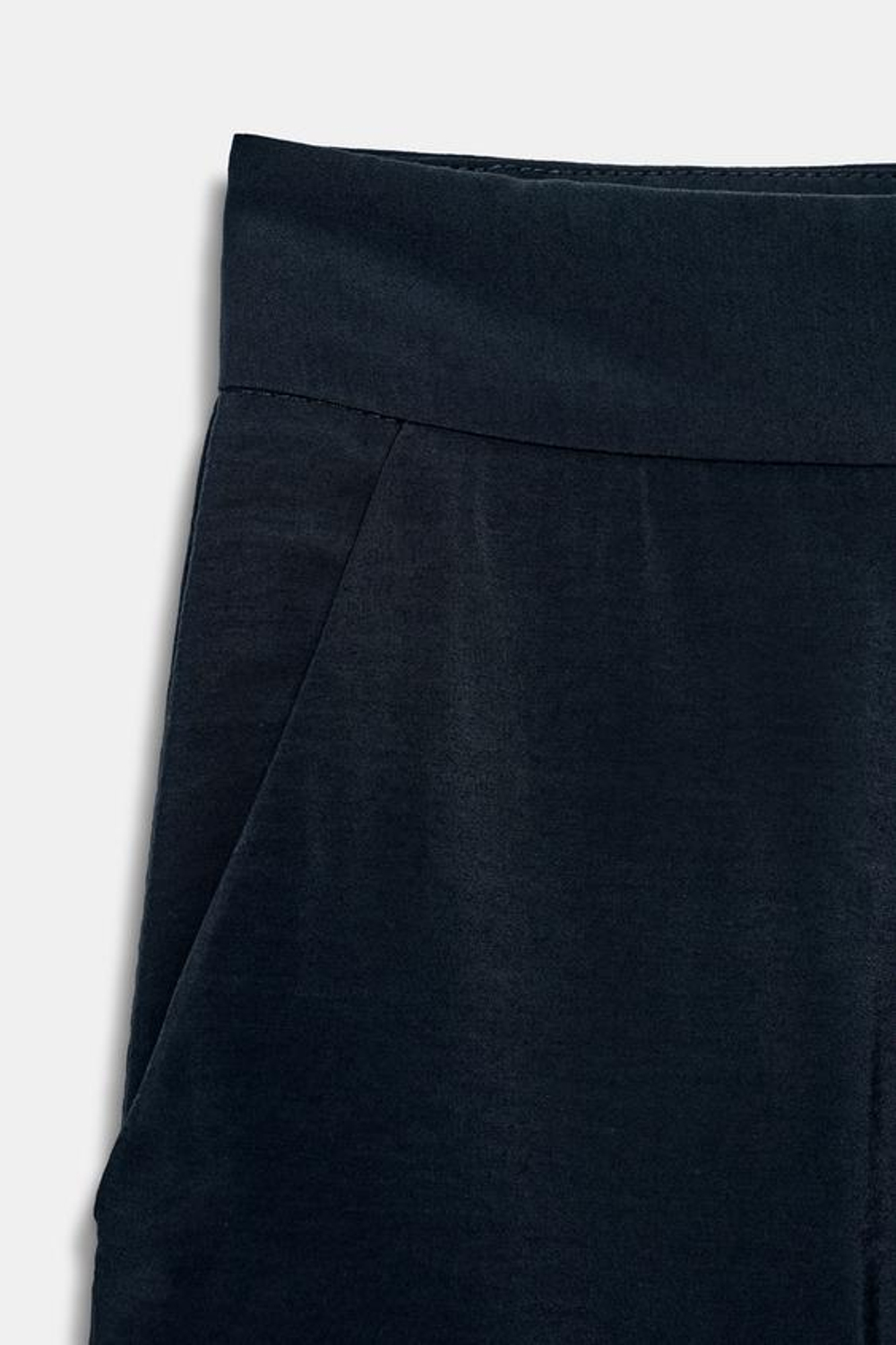 ZARA БРЮКИ ПРЯМОГО КРОЯ С ВЫСОКОЙ ПОСАДКОЙ, МОРСКОЙ СИНИЙ
