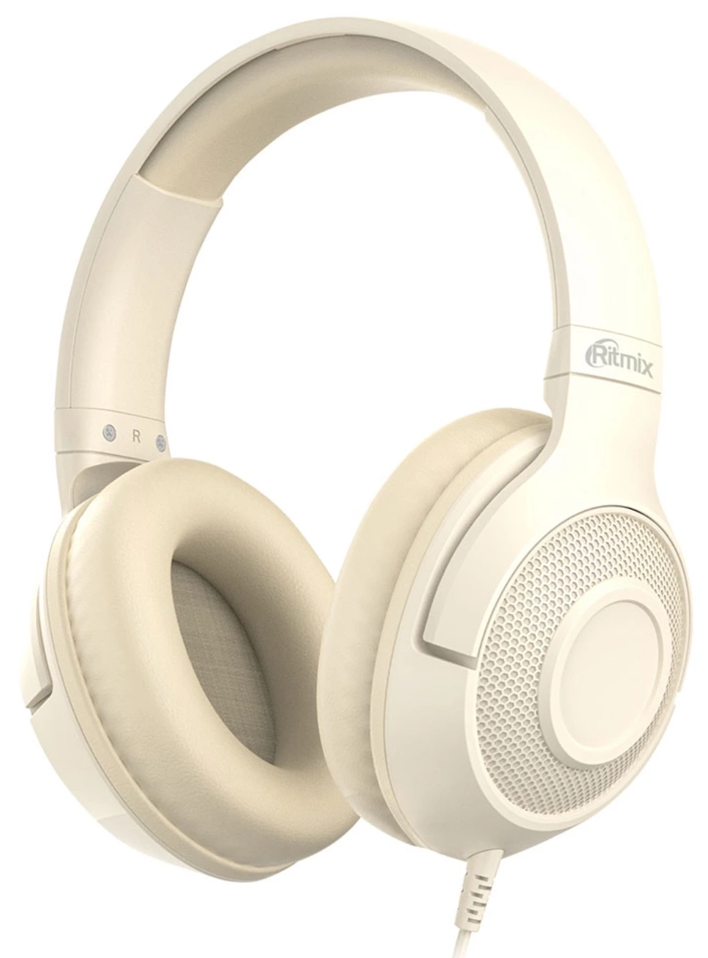 Ritmix RH-544 Beige — проводные накладные наушники