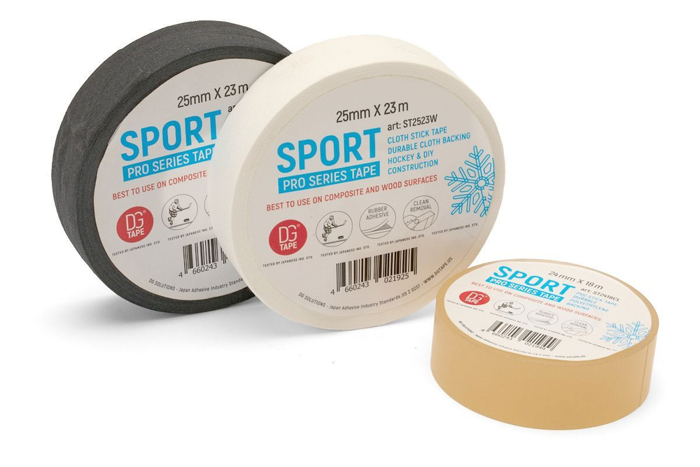 Лента хоккейная DGTAPE SPORT PRO 25мм х 25м чёрная / для клюшки
