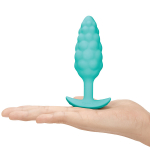Мятный анальный текстурированный плаг с вибрацией b-Vibe Bump BV-020-MNT