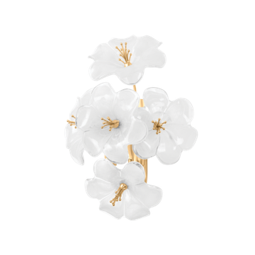 Corbett Hygea Wall Sconce, 29 cm, Gold Leaf