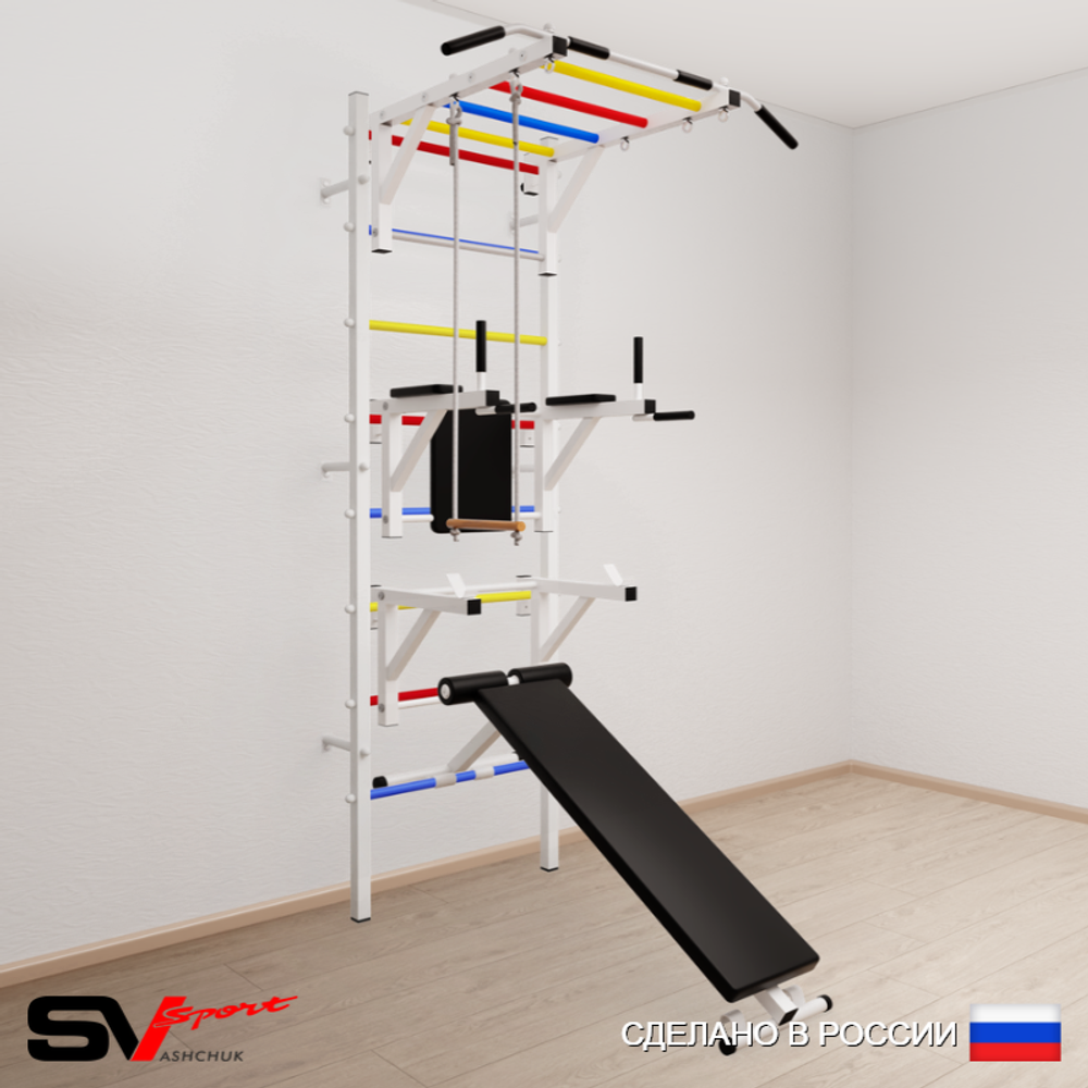 Шведская стенка Sv Sport 563 (Турник рукоход/Брусья/Стойка/Скамья/Трапеция)