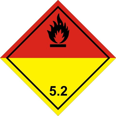 Знак-наклейка "Органические пероксиды, класс 5.2"