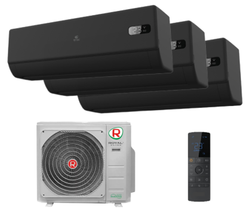 Мульти сплит-система Royal Clima на 3 комнаты (25+25+25 кв.м.) VENTURO NERO