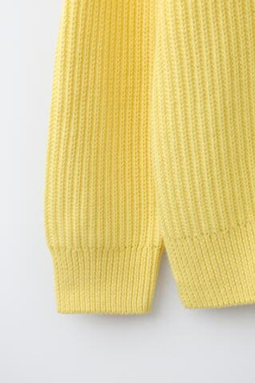 ZARA ТРИКОТАЖНЫЙ КАРДИГАН, ЖЕЛТЫЙ