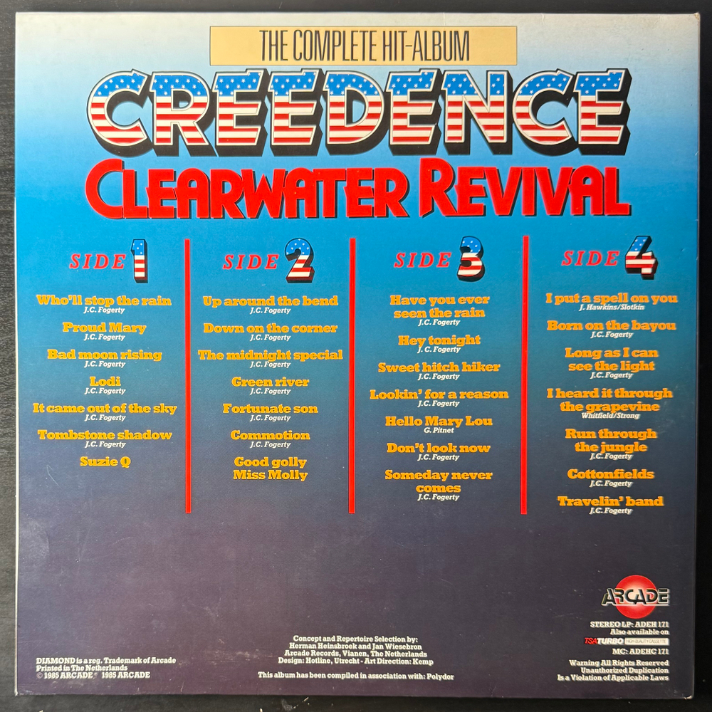 Creedence Clearwater Revival - The Complete Hit-Album 2LP (Голландия 1985г.)