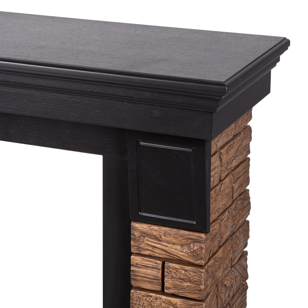 Портал Firelight Forte Wood Classic камень темный, шпон венге