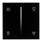 Панель SMART-P6-DIM-G-IN Black (12-24V, 4x3A, Sens, 2.4G) (Arlight, IP20 Пластик, 5 лет)