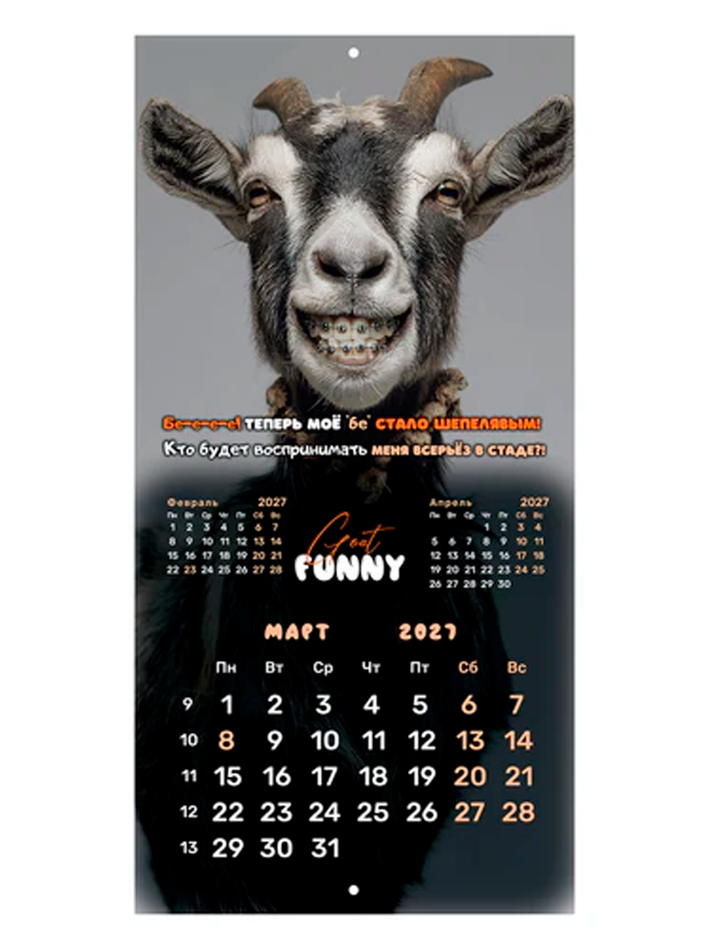 Календарь настенный "Goat calendar", 2027г.