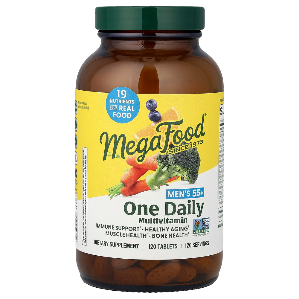 MegaFood, мультивитамины для мужчин старше 55 лет, 1 таблетка в день, 120 таблеток