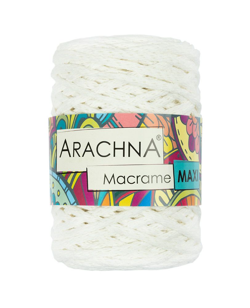 Пряжа Arachna Macrame Maxi / уп.4 мот. по 250г, 80м, 02 молочный Пряжа Arachna Macrame Maxi / уп.4 мот. по 250г, 80м, 02 молочный