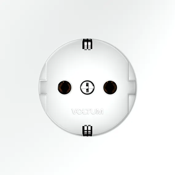 Розетка с заземлением Voltum S70 Белый матовый VLS040102