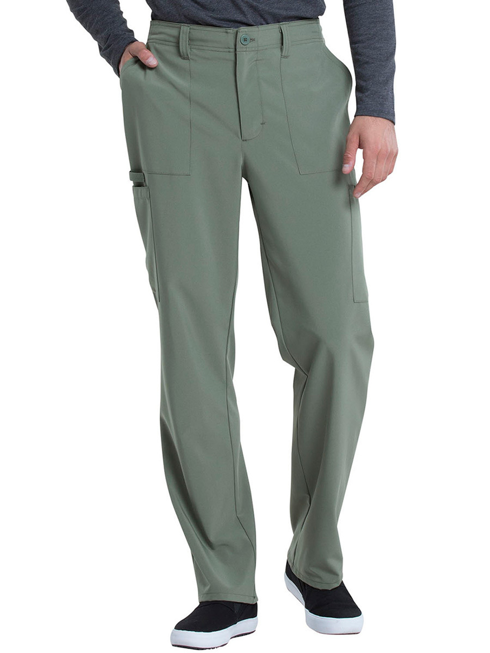 Брюки медицинские мужские Dickies DK015 с застежкой-молнией, оливковый, M