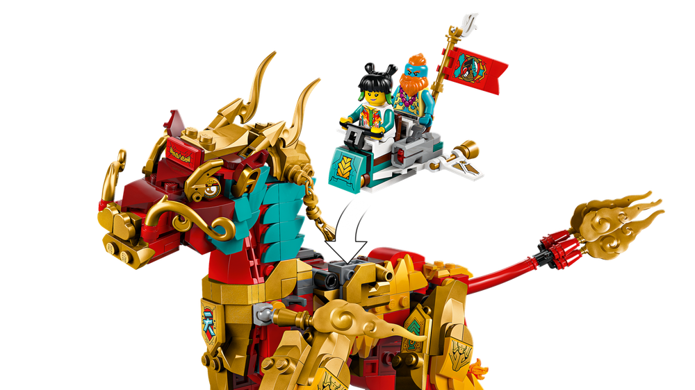 Конструктор Лего Монки Кид Божественный зверь Огненный единорог 80066 | LEGO Monkie Kid Mythical Creature 791 деталь 9+