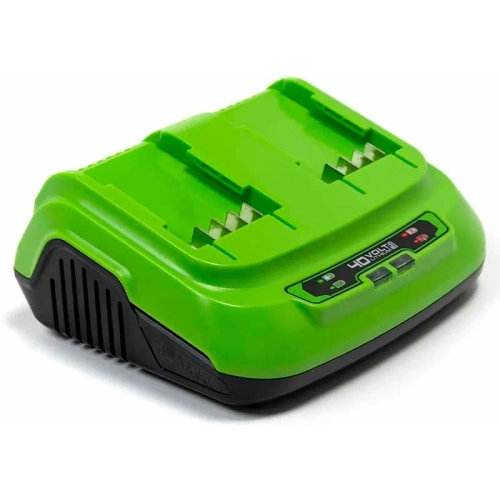 Быстрое зарядное устройство для 2-х аккумуляторов Greenworks Арт. 2938807, 40V