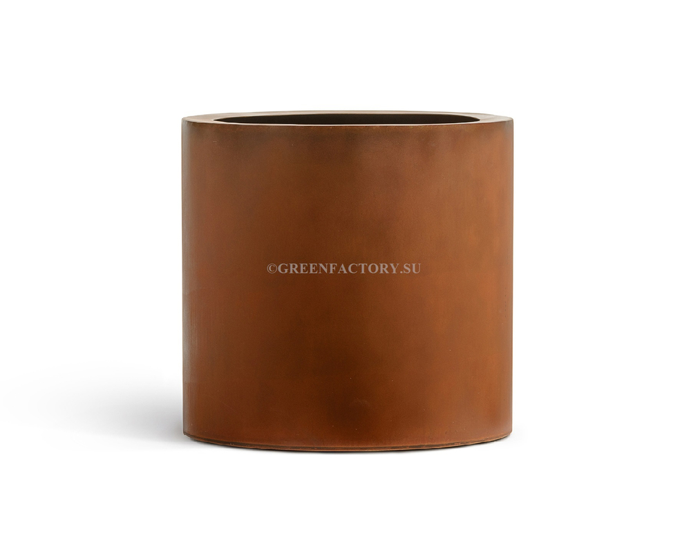 Кашпо TREEZ Effectory - серия Corten Steel - Циллиндр - Кортеновская сталь-Бархатистая окись