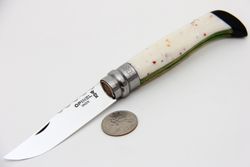 Нож авторский Opinel 08 клинок полированный гильошированиефотография - 1