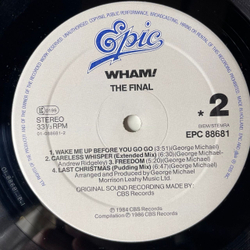 Винтажная виниловая пластинка LP George Michael Wham, The Final (Нидерланды 1986)