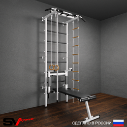 Шведская стенка Sv Pro 805 (Турник Pro/Брусья/стойка/Скамья/Канат/Кольца/Лестница)