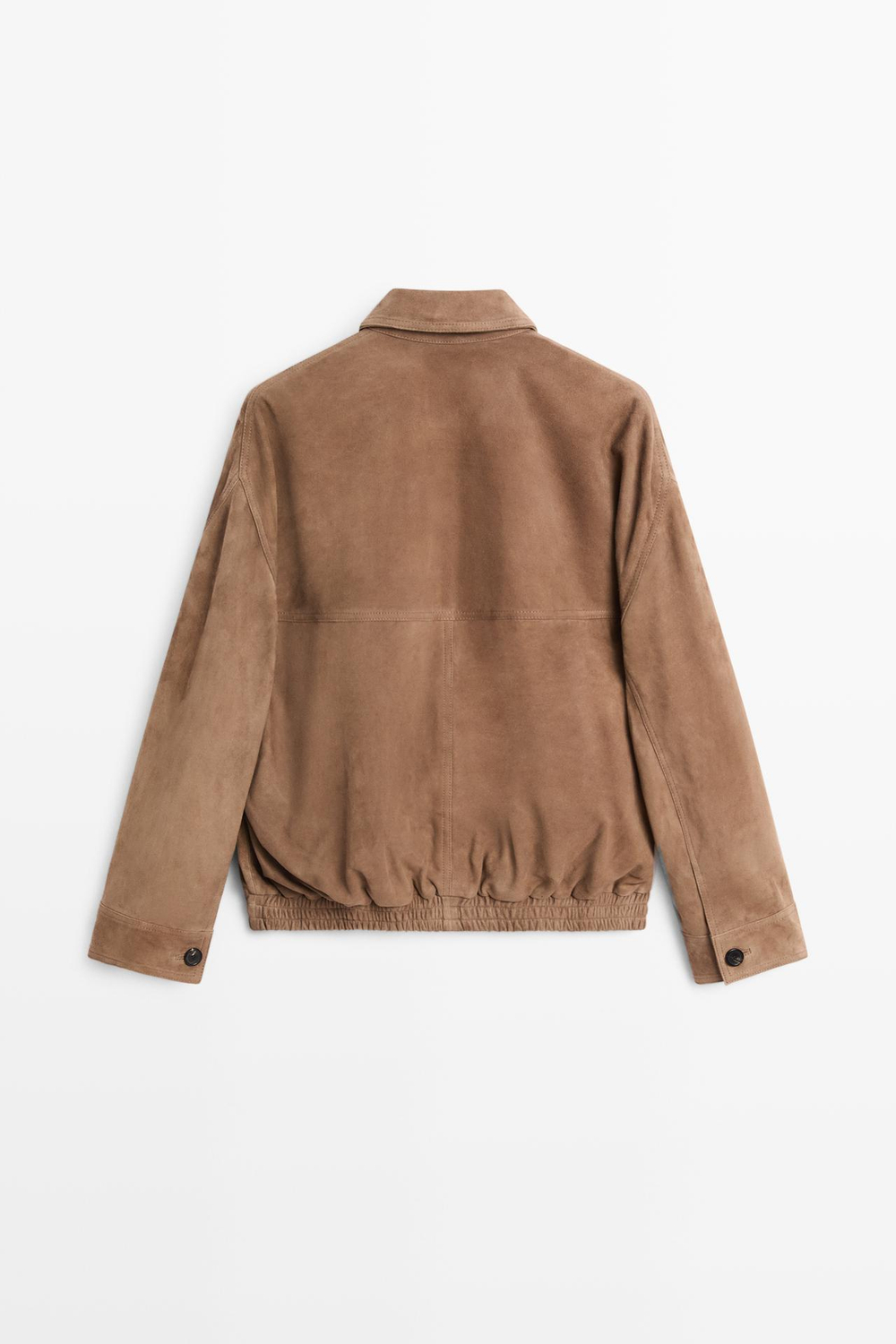 Massimo Dutti Замшевая куртка-бомбер, серо-коричневый