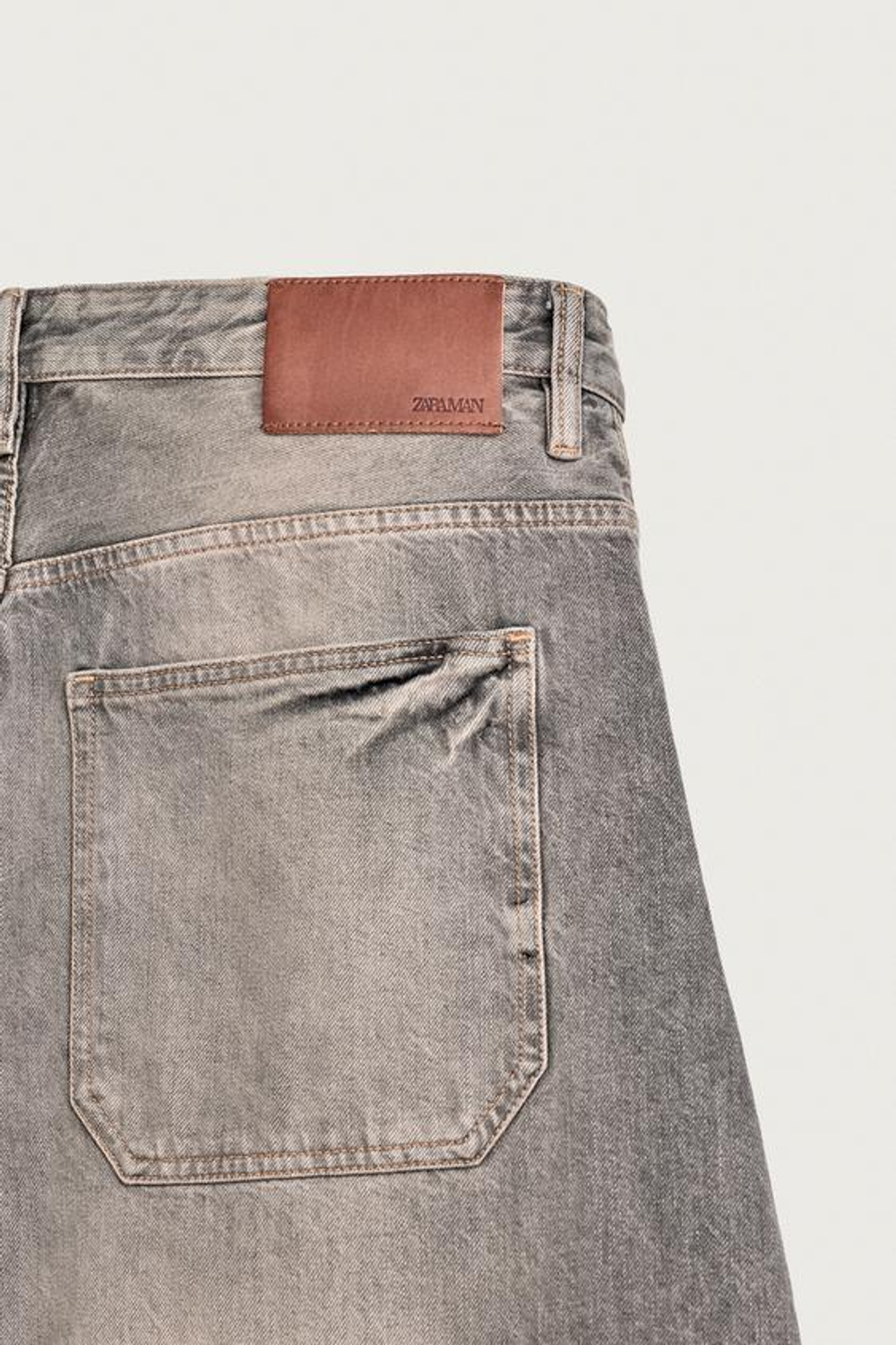 ZARA ДЖИНСЫ LOOSE BARREL FIT, СЕРЫЙ