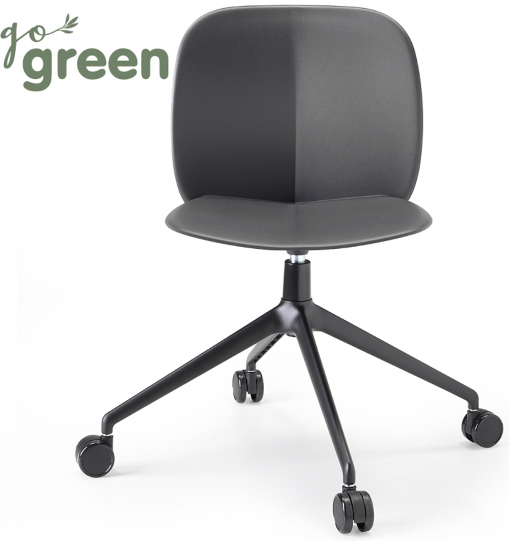 Стул офисный пластиковый Scab Design Mentha Go Green, черный, антрацит