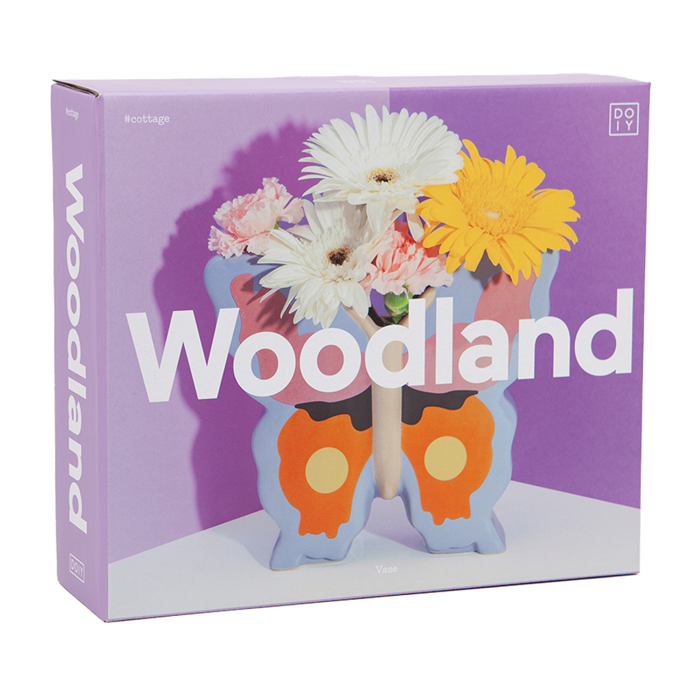 Ваза woodland, butterfly, 20 см