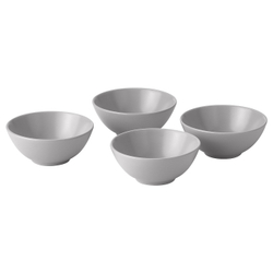 IKEA FÄRGKLAR  (ИКЕА ФÄРГКЛАР)  -  Миска, матовая светло-серая, 16 см