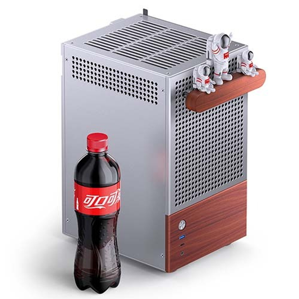 Корпус JONSBO T6, ITX, mini-ITX, серебро (без БП)