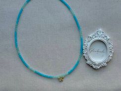 Boyunbağı / Колье / Necklace Sadə kristal muncuqdan hazırlanmış boyunbağı 3