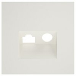 Накладка для ТВ-розетки и RJ-11 или RJ-45 Voltum S70 VLS002713