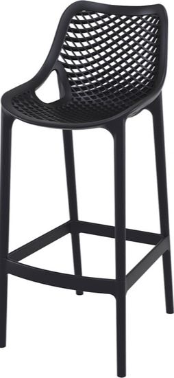 Стул пластиковый барный Air Bar 75 цвет черный