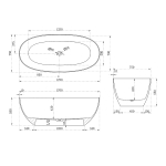 Ванна прозрачная Vincea  VBT-6T01B, 1700*750*550, цвет черный