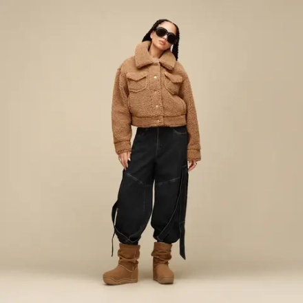 UGG Короткая куртка-тракер Frankie, каштановый