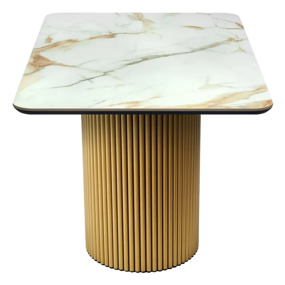 Стол Bradex Home Festa 140x85x77см, керамогранит Calacatte gold мрамор