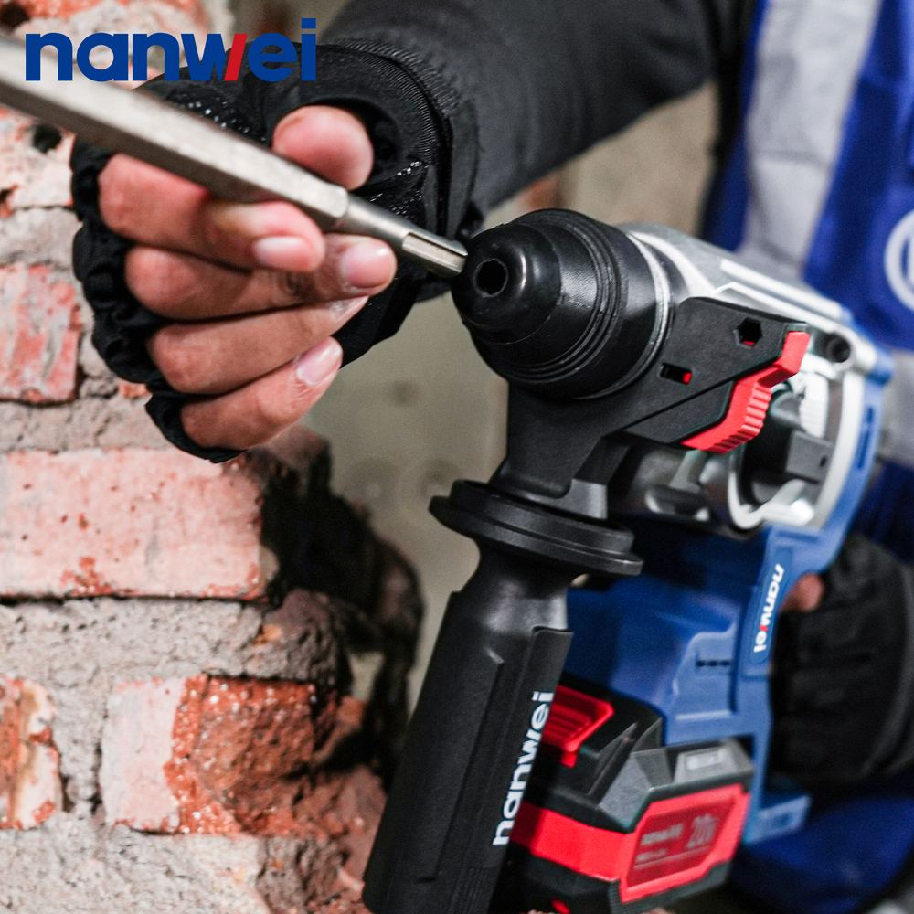 Перфоратор аккумуляторный Nanwei NW-H8261-4, 20V, SDS-Plus, 2 АКБ 4 Ач