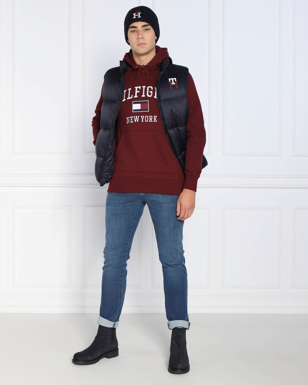 Худи modern Tommy Hilfiger - бордовый(MW0MW28173)