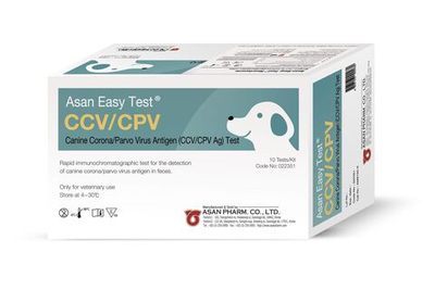 Экспресс-тест Asan Easy Test CCV/CPV Ag на антигены коронавируса и парвовируса собак, 10 шт