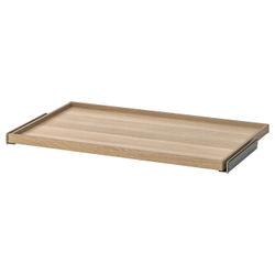 IKEA KOMPLEMENT (ИКЕА КОМПЛИМЕНТ) — Выдвижной поднос, дуб, окрашенный в белый цвет, 100x58 см