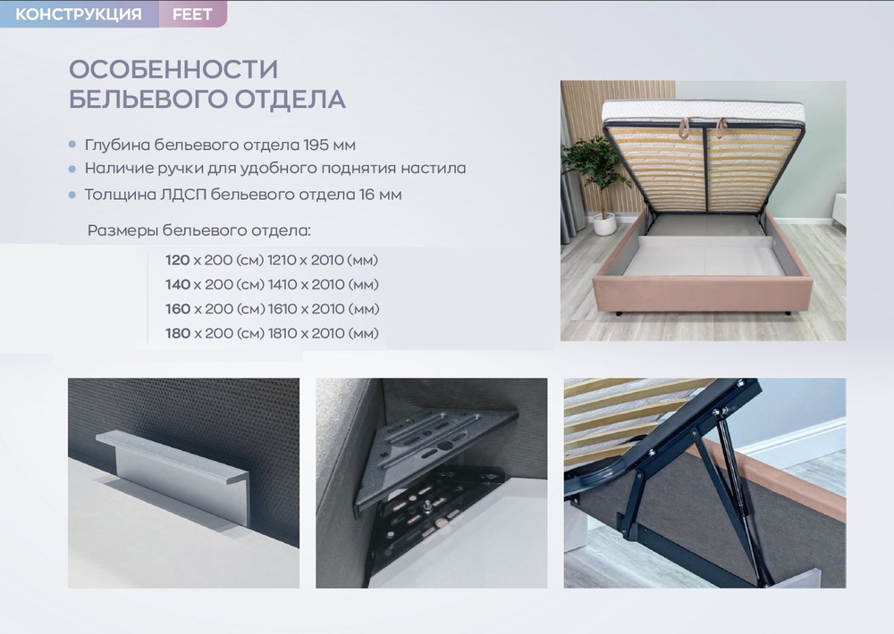 Кровать ТИФФАНИ 3 ФИТ 160/180 х 200